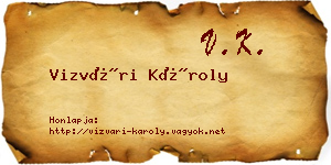 Vizvári Károly névjegykártya